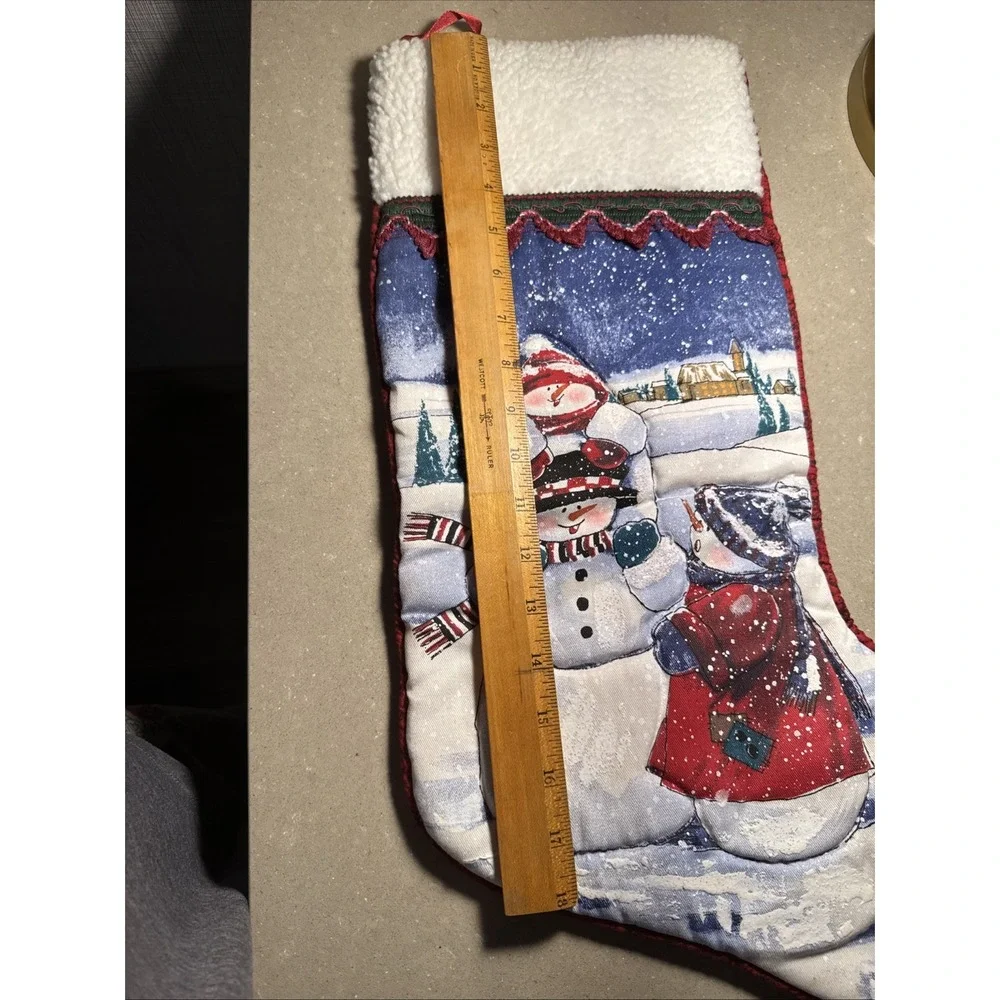 Vintage Snowmen Christmas Stocking 19